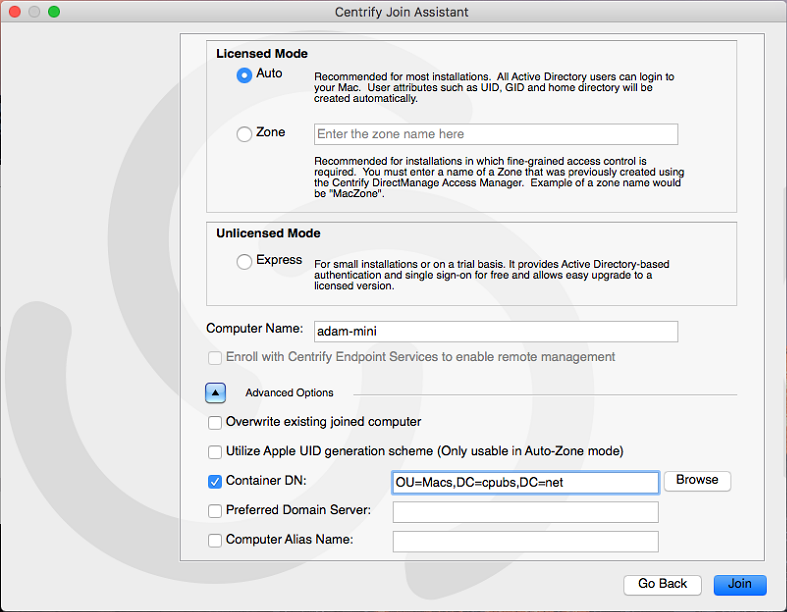 Centrify Express Mac Download